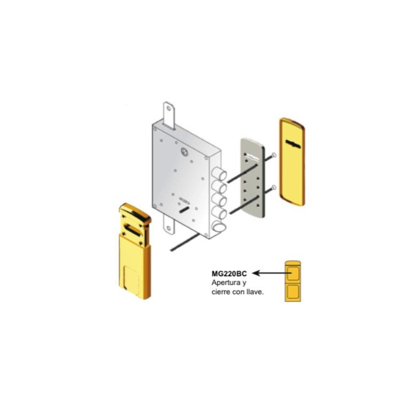 Escudo Protector para Cerradura de Borja DISEC MG220 3W Z